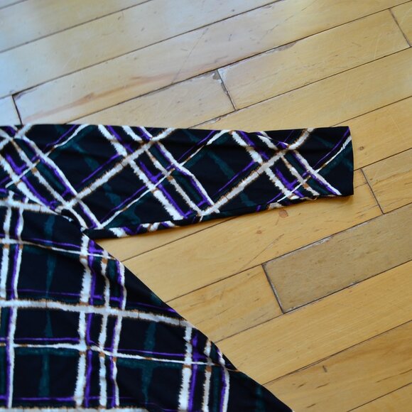 Chico's Chicos Plaid Mock Neck Layering Tee Size 3 XL NWT - Picture 7 of 13